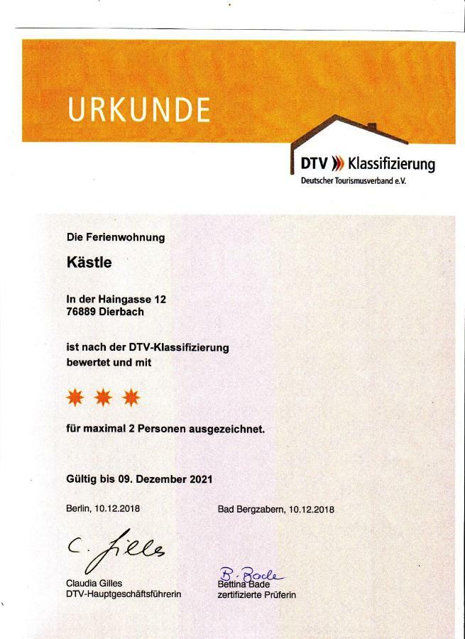 Ferienwohnung Kaestle Bad Bergzabern Exterior foto